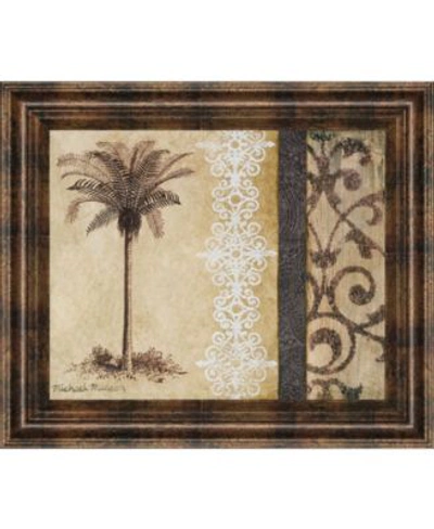 Classy Art Decorative Palm By Michael Marcon Framed Print Wall Art Collection In Tan