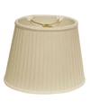MACY'S CLOTH WIRE SLANT OVAL SIDE PLEAT SOFTBACK LAMPSHADE WITH WASHER FITTER COLLECTION