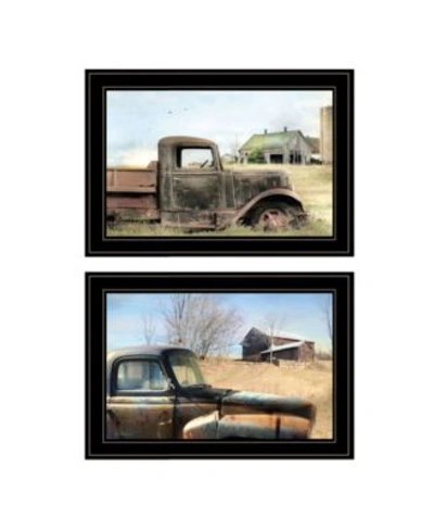 Trendy Decor 4u Vintage Like Farm Trucks 2 Piece Vignette By Lori Deiter Collection In Multi