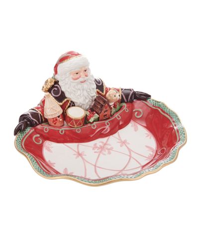 Fitz And Floyd Chalet Santa Server In Assorted