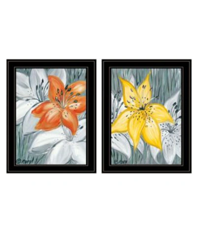 Trendy Decor 4u Tiger Lilies 2 Piece Vignette By Roey Ebert Collection In Multi