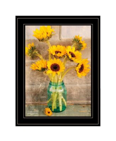 Trendy Decor 4u Country Sunflowers I By Anthony Smith Ready To Hang Framed Print Collection In Multi
