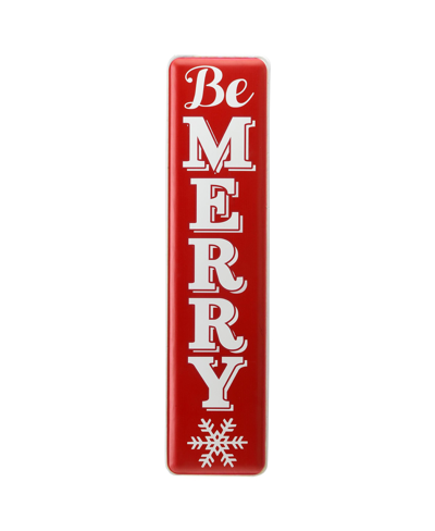 National Tree Company 31" Be Merry Holiday Wall Sign In Red