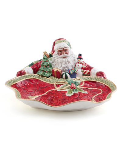 Fitz And Floyd Holiday Home African American Santa Server In Assorted