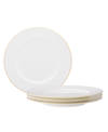 Noritake Accompanist Set Of 4 Salad Plates In White