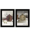 TRENDY DECOR 4U COLD WINTER 2 PIECE VIGNETTE BY BILLY JACOBS FRAME COLLECTION