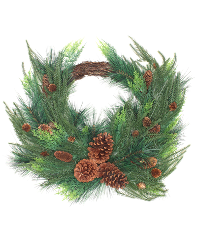 National Tree Company 26" Mixed Pine Christmas Wreath In Green