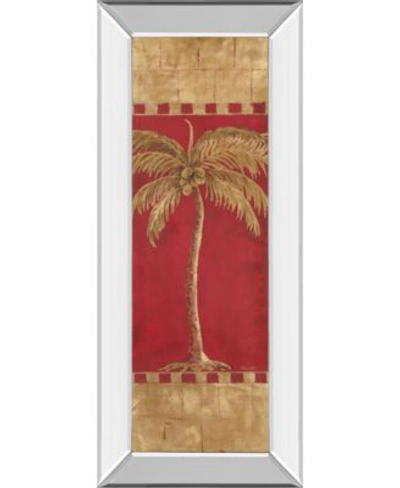 Classy Art Palm Pizzazz By Angela Ferrante Mirror Framed Print Wall Art Collection In Red