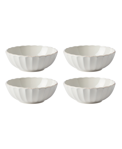 Lenox French Perle Berry Holiday All Purpose Bowls Set, Set Of 4 In White