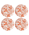 Lenox Butterfly Meadow Cottage Accent Plate Set, Set Of 4 In Multi And White