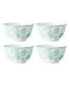 Lenox Butterfly Meadow Cottage Rice Bowls, Set Of 4 In Multi And White