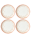 Lenox Butterfly Meadow Cottage Dinner Plate Set, Set Of 4 In Multi And White