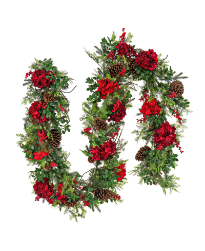 National Tree Company 9' Decorated Vienna Waltz Garland With Led Lights In Green