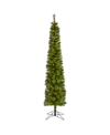 NEARLY NATURAL PENCIL ARTIFICIAL CHRISTMAS TREE WITH LIGHTS AND BENDABLE BRANCHES, 84"