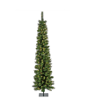 National Tree Company 6' Pre-lit Nooksack Fir Pencil Slim Tree With Led Lights In Green