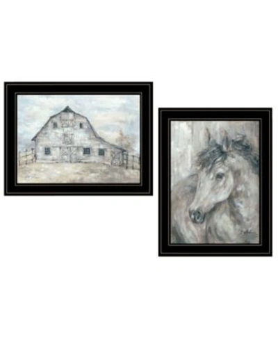 Trendy Decor 4u True Spirit Horses 2 Piece Vignette By Debi Coules Collection In Multi
