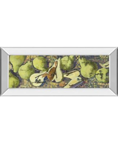 Classy Art Sparkling Pears By Silvia Rutledge Mirror Framed Print Wall Art Collection In Green