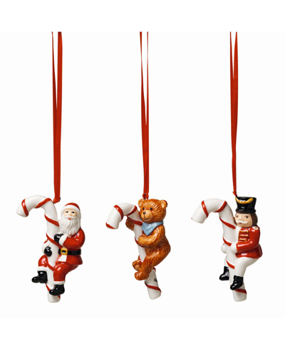 Villeroy & Boch Candy Cane Nostalgic Ornaments, Set Of 3 In Multi