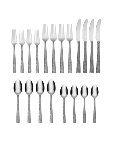 Oneida Elmcrest 20 Piece Everyday Flatware Set, Service For 4 In Metallic And Stainless
