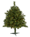 NEARLY NATURAL WYOMING MIXED PINE ARTIFICIAL CHRISTMAS TREE WITH 150 CLEAR LIGHTS AND 270 BENDABLE BRANCHES, 36"