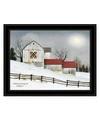 TRENDY DECOR 4U CHRISTMAS STAR QUILT BLOCK BARN BY BILLY JACOBS READY TO HANG FRAMED PRINT COLLECTION