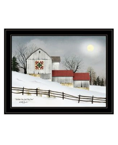 Trendy Decor 4u Christmas Star Quilt Block Barn By Billy Jacobs Ready To Hang Framed Print Collection In Multi