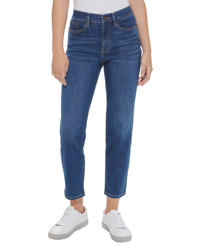 Calvin Klein Jeans Est.1978 Petite High-rise Slim Straight-leg Whisper-soft Jeans In Malibu