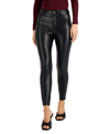 Inc International Concepts Women's Faux-leather Skinny Pants, Created For Macy's In Deep Black
