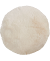 Saro Lifestyle Faux Fur Decorative Pillow, 16" X 16" In Ivory