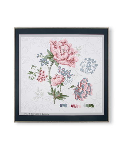 Laura Ashley Tapestry Floral Framed Canvas Wall Art, 23.6" X 23.6" In Dark Seaspray