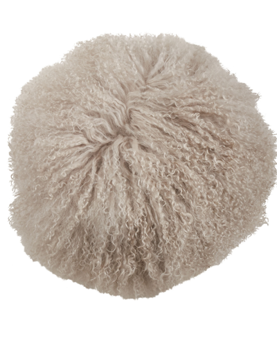 Saro Lifestyle Lamb Fur Decorative Pillow, 13" X 13" In Fog