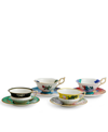 Wedgwood Wonderlust Teacup And Saucer, Set Of 4 In Multi