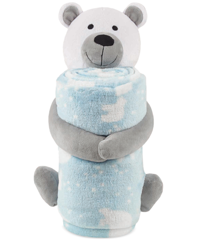 Jla Home Polar Bear Throw & Friend Set, Created For Macy's Bedding In Blue