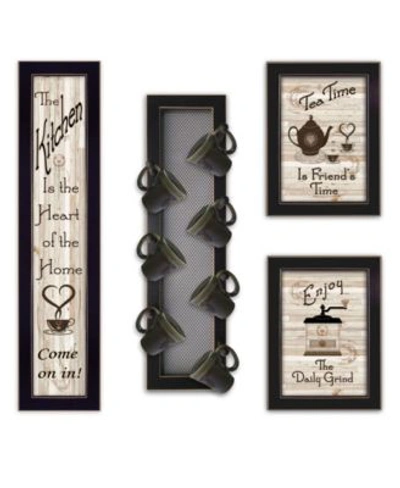Trendy Decor 4u Kitchen Collection V 4 Piece Vignette With 7 Peg Mug Rack By Millwork Engineering Collection In Multi