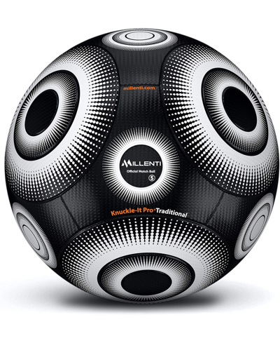 Millenti Us Soccer Ball Official Size 5 - Knuckle-it Pro With High-visibility Easy-to-track Design Thermal Fu In Black/white
