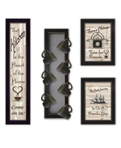 Trendy Decor 4u Kitchen Collection Vii 4 Piece Vignette With 7 Peg Mug Rack By Millwork Engineering Collection In Multi
