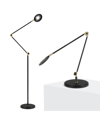 Brightech Sage Led 2-in-1 Modern Floor And Desk Lamp Combo With 3 Color Modes - Black In Classic Black