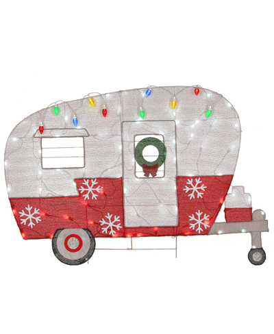 National Tree Company 32" Pre-lit Christmas Camper In Red