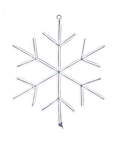 National Tree Company 18" Neon Style Lighted Snowflake Decoration In White