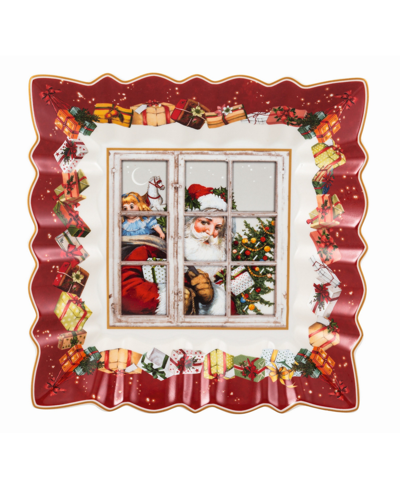 Villeroy & Boch Toys Fantasy Santa Square Plate In Multi