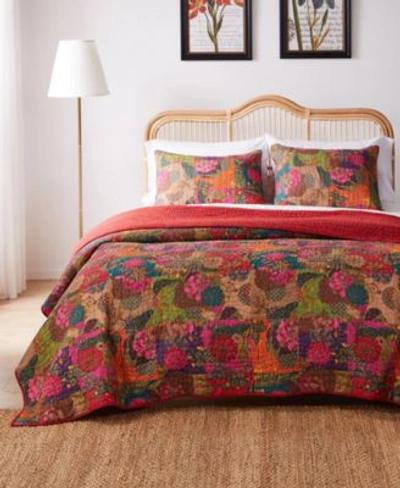 Greenland Home Fashions Jewel Quilt Set 3 Piece In Multi