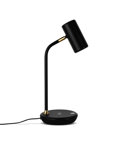 Brightech Ezra Led Table Lamp With Wireless Charging Pad - Black In ...