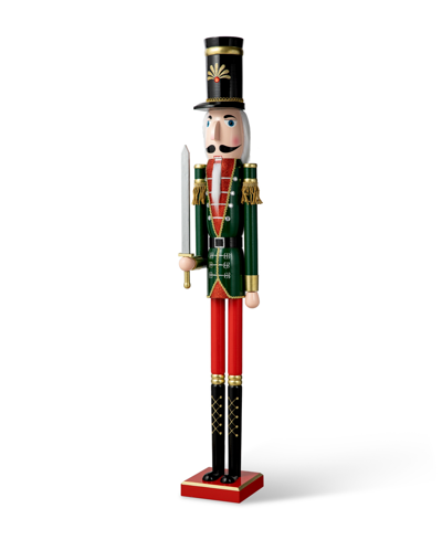 Glitzhome Wooden Christmas Soldier Nutcracker, 42" H In Multi