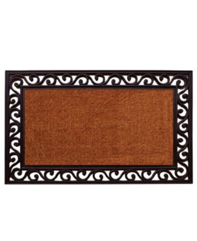 Home & More Home More Rembrandt Coir Rubber Doormat Collection Bedding In Natural/black