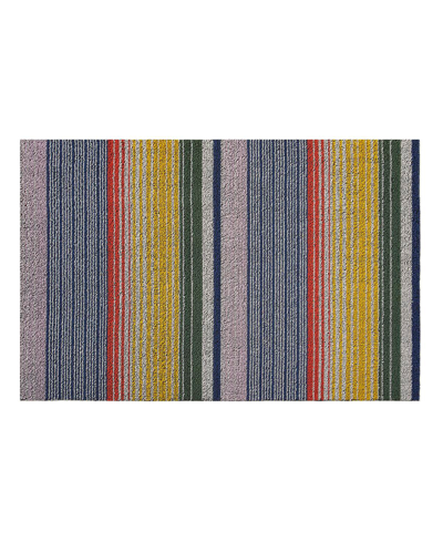 Chilewich Pop Stripe Shag Mat 18"x28" In Multi