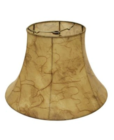 Macy's Cloth Wire Slant Bell Faux Leather Softback Lampshade Collection In Gold