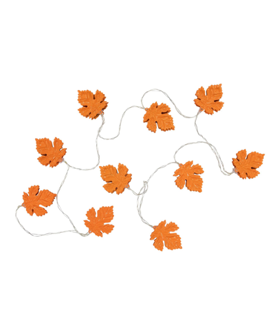 Northlight Led Fall Harvest Maple 10 Piece Leaf Fairy Lights With 5.5' Copper Wire Set In Orange