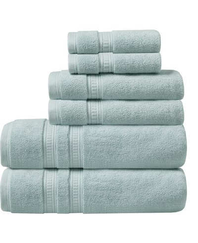Beautyrest Plume Feather Touch Silvadur Cotton 6pc. Towel Set Bedding In Seafoam