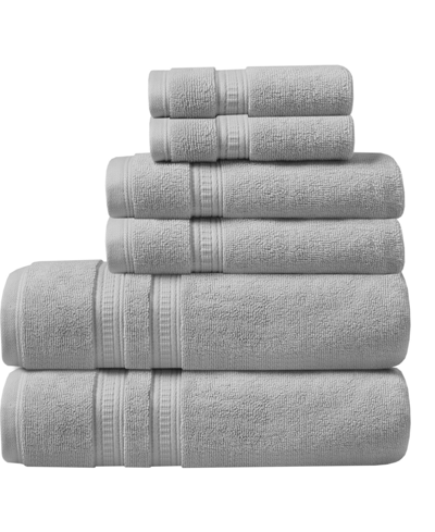 Beautyrest Plume Feather Touch Silvadur Cotton 6pc. Towel Set Bedding In Gray