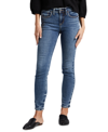 Silver Jeans Co. Women's Suki Stretchy Mid Rise Curvy Skinny Jeans In Indigo